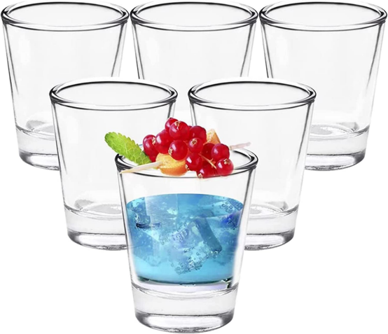 BNIB Shot Glass, Plain Shot Glasses Perfect For Whiskey,1.7oz Round mug,$15 for two sets (12pcs)
