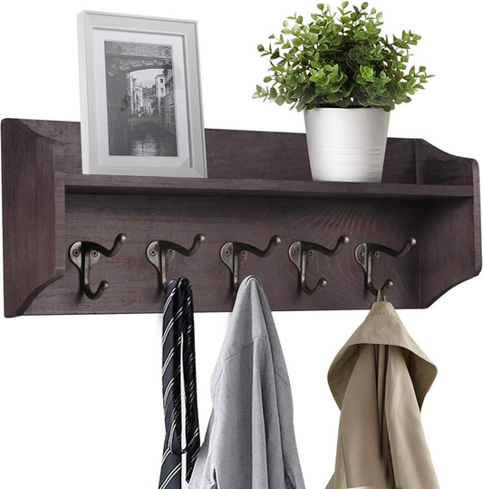 Brand New Wall mounted hanger，storage rack, and 5 vintage metal hooks, -$20 each