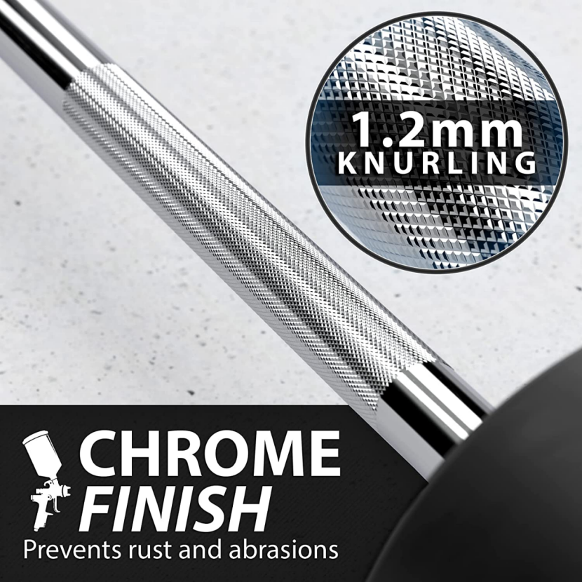Brand new-Barbell Pre Weighted Straight Steel Bar with Rubber Weights - Fixed Weight, 30LBS, -$30