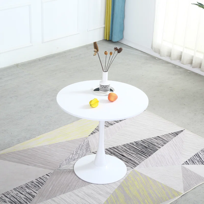 Brand New Round Metal Base Dining Table with Waterproof MDF Top