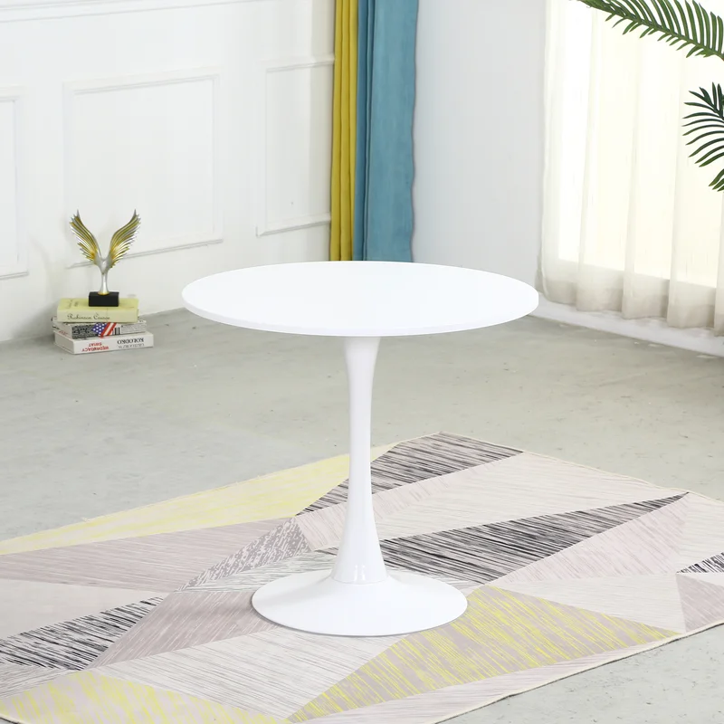 Brand New Round Metal Base Dining Table with Waterproof MDF Top