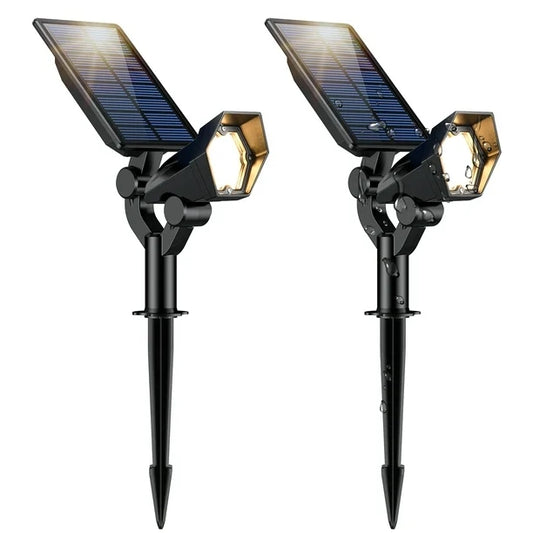 BNIB-RUNACC LED Solar Spotlights IP65 Waterproof Solar Landscape Light Outdoor Solar Light,2 Pcs,