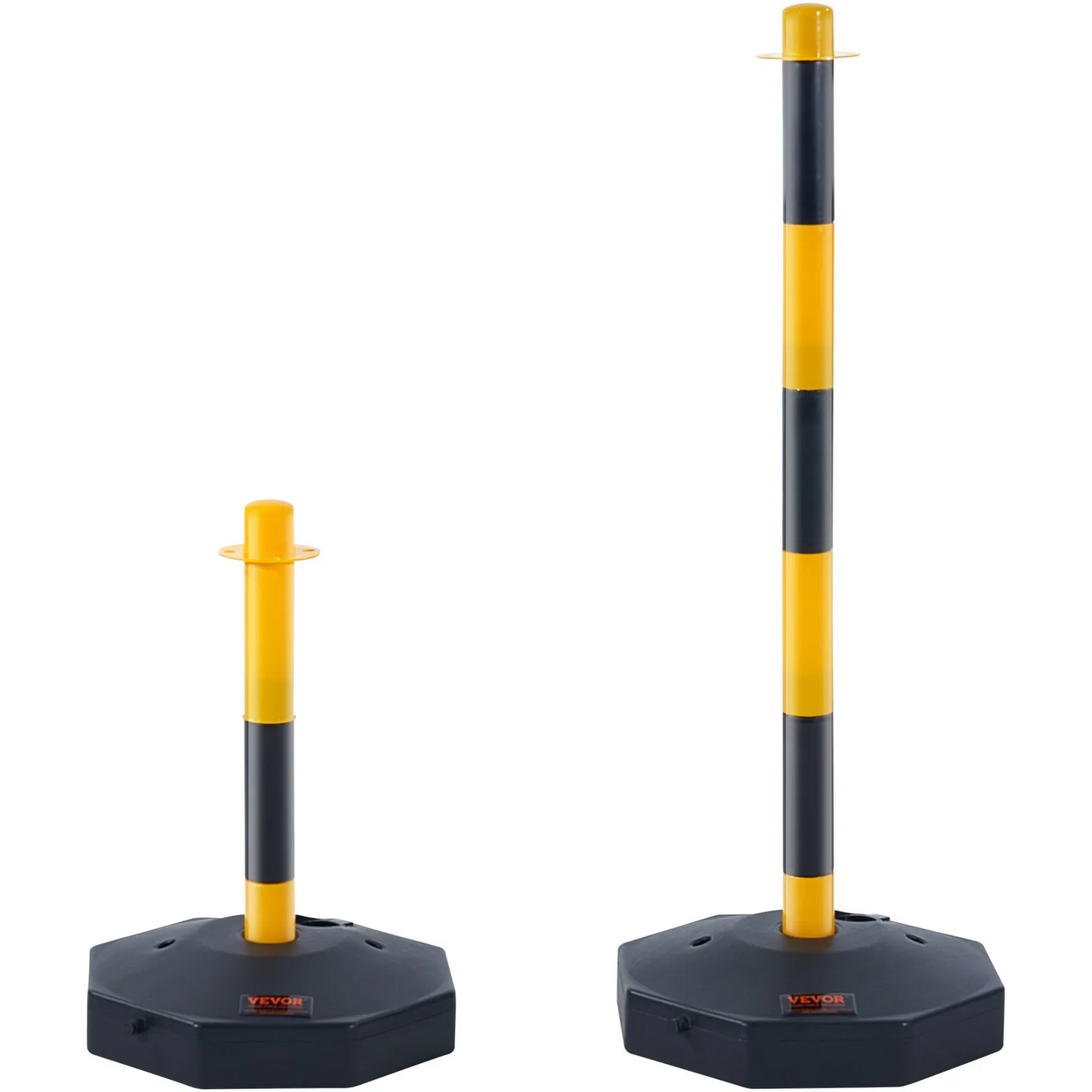 VEVOR Adjustable Traffic Delineator Post Cones, 6 Pack, Traffic Safety Delineator Barrier 8FT Chain-$50