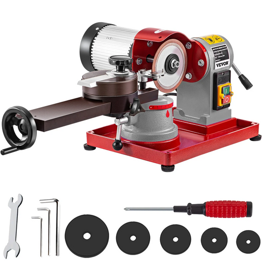 VEVOR Circular Saw Blade Sharpener 5\" Grinding Wheel Size, Rotary Angle Mill Grinding Machine 370W-$155