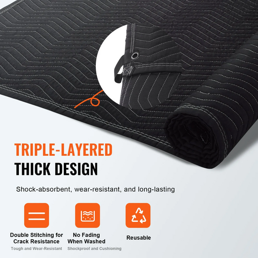 VEVOR Sound Dampening Blanket, 96" x 80", Extra Large Studio Grommeted Soundproof Blanket, -$35