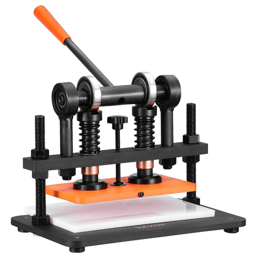 VEVOR Leather Cutting Machine, 10.2 x 5.9 in Embossing Plate Manual Die Cutter, 0.47 in Pressure Stroke