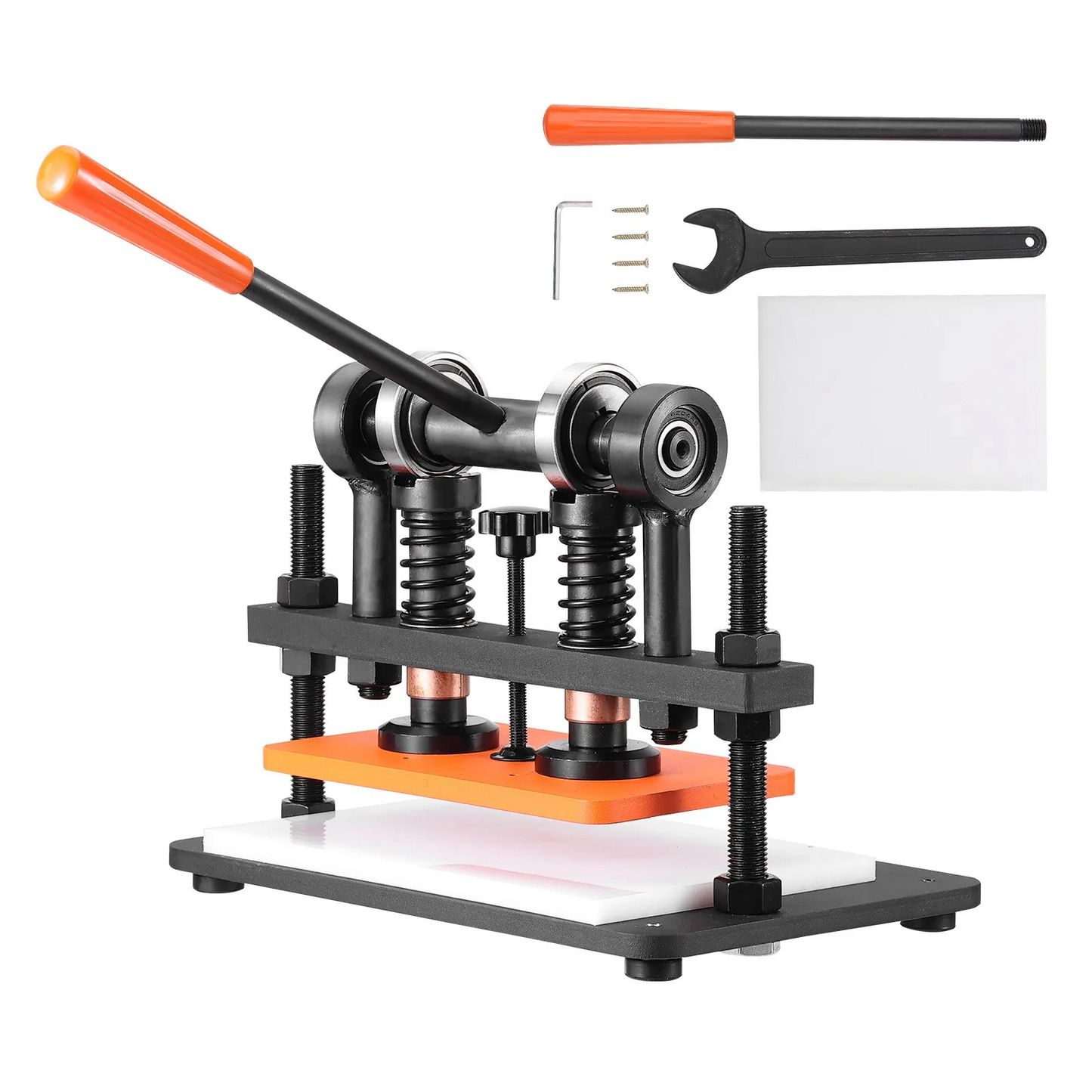 VEVOR Leather Cutting Machine, 10.2 x 5.9 in Embossing Plate Manual Die Cutter, 0.47 in Pressure Stroke