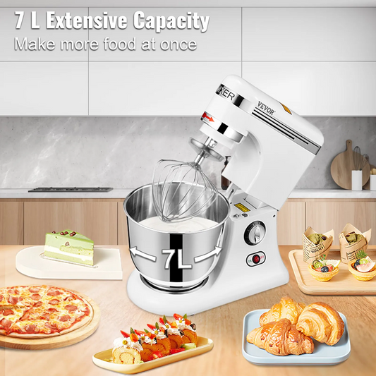 VEVOR 600W Stand Mixer 11-Speed Tilt-Head Dough Mixer 7.4 Qt Bowl 3 Attachments,-$260