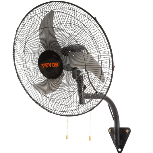 VEVOR Wall Mount Fan, 18 Inch, 3-speed High Velocity Max. 4000 CFM Oscillating Industrial Wall Fan,-$60