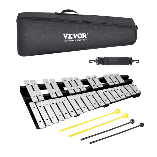 VEVOR 30 Note Glockenspiel Xylophone Bell Kit, Percussion Instrument with Mallets,-$40