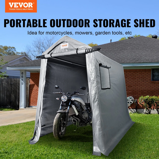 VEVOR Portable Shed Outdoor Storage Shelter, 6x8 x7 ft Heavy Duty All-Season Instant Waterproof Storage,-$130