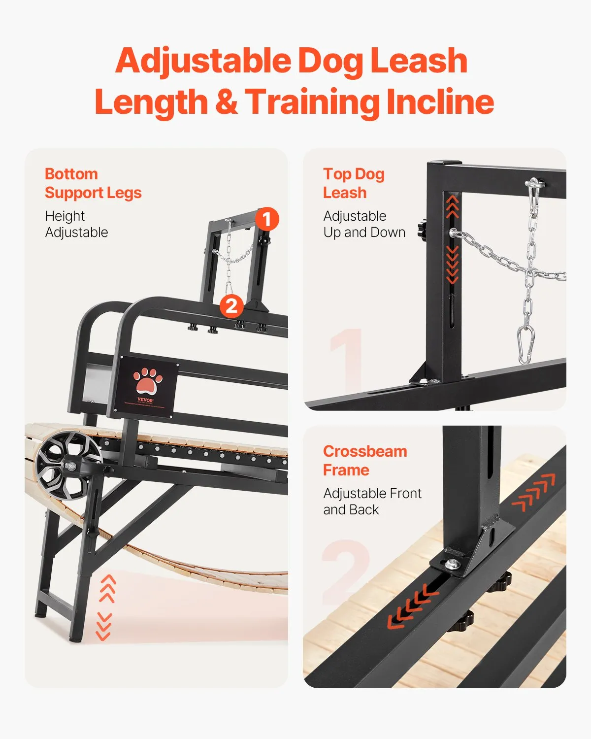 VEVOR Dog Treadmill for Medium Dogs up to 220 lbs Indoor Pet Running Machine,-$400