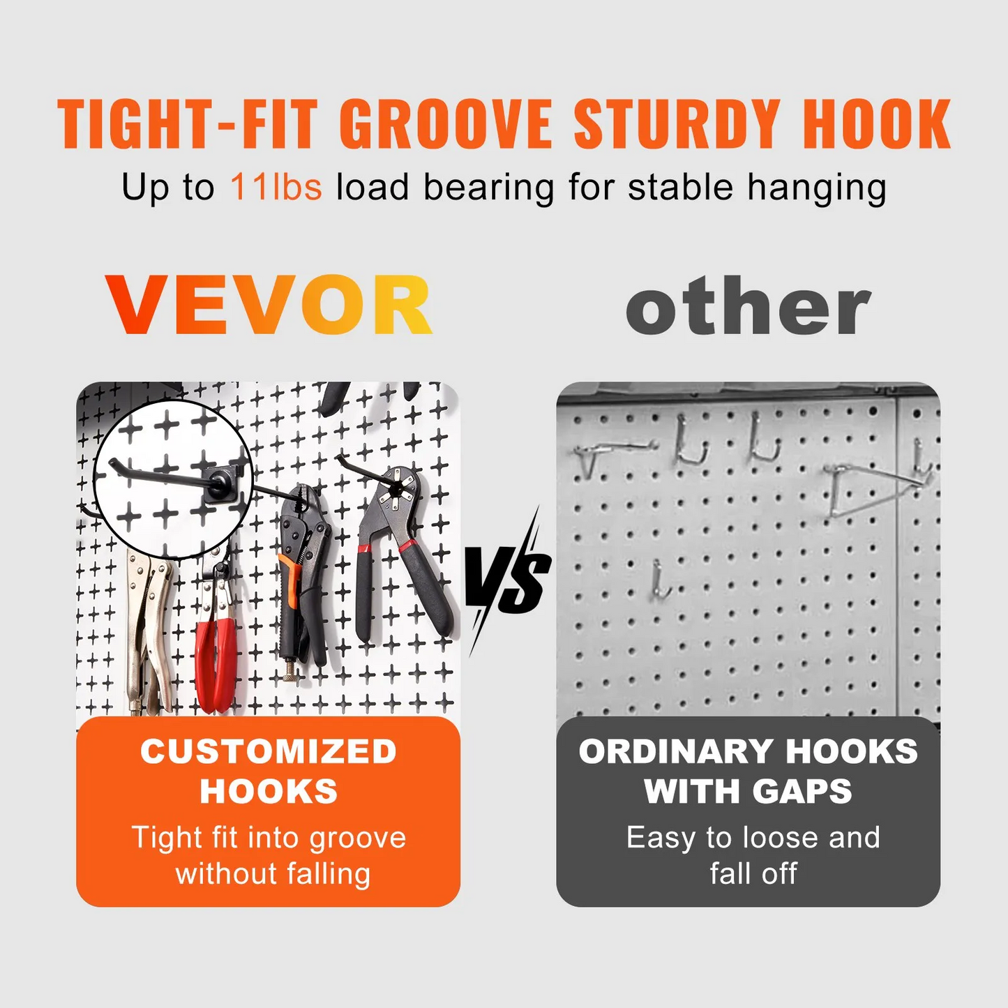 VEVOR Pegboard Wall Organizer 48" x 32", 495LBS Loading Garage Metal Pegboard Organizer Wall Mount,-$85