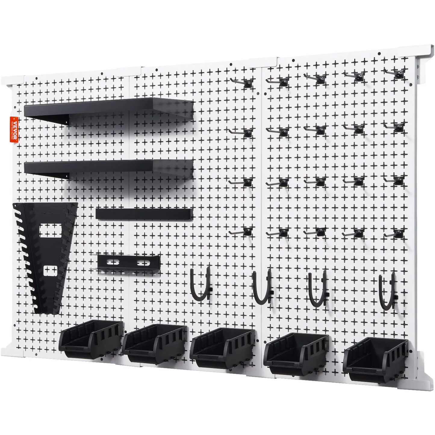 VEVOR Pegboard Wall Organizer 48" x 32", 495LBS Loading Garage Metal Pegboard Organizer Wall Mount,-$85