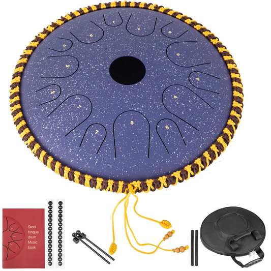 VEVOR Tongue Drum 14 Notes Dish Shape Drum 14.9 Inches Manual Percussion Pure Copper Tongues,-$75