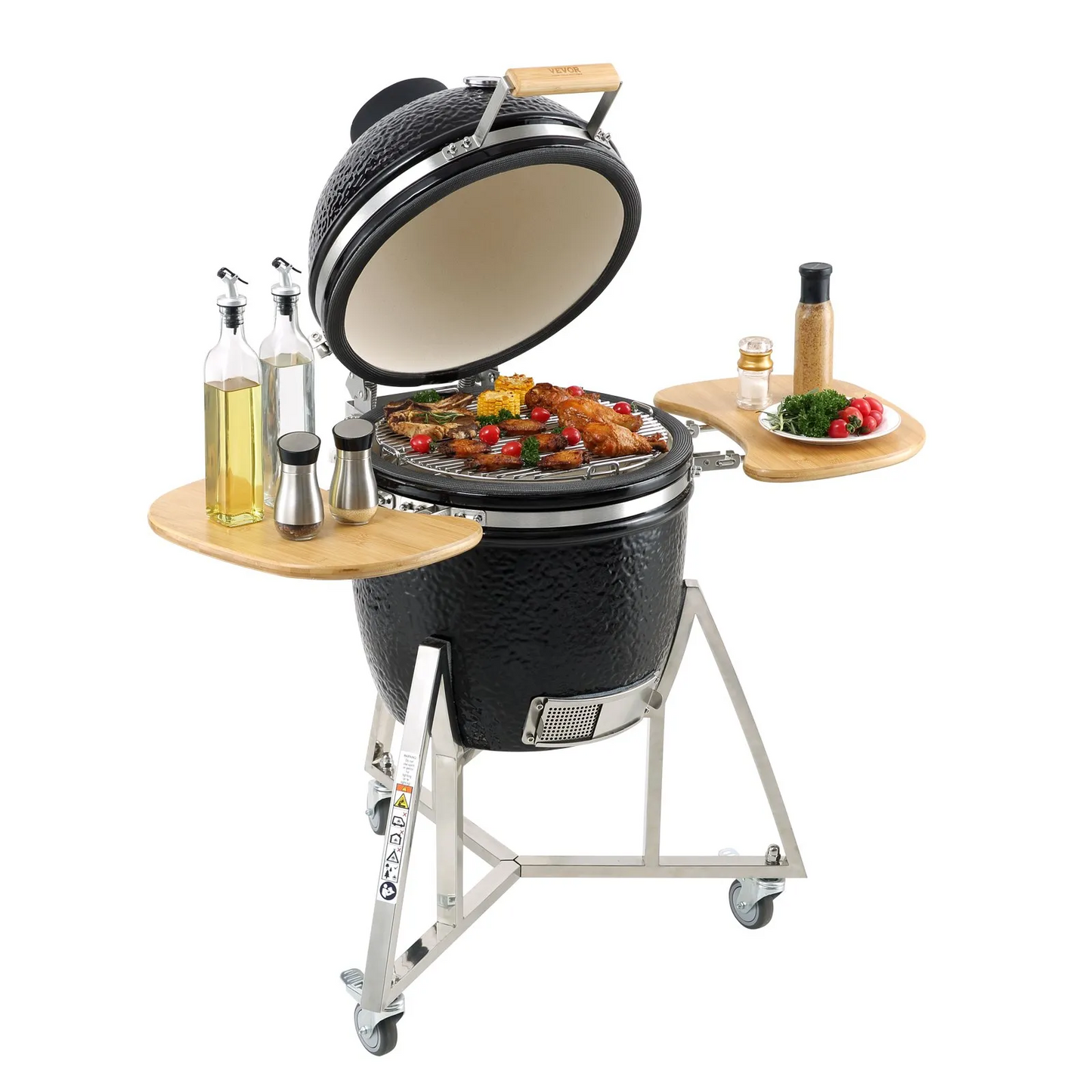 VEVOR 18" Ceramic Barbecue Grill Smoker Portable Round Outdoor Grill for Patio,-$500