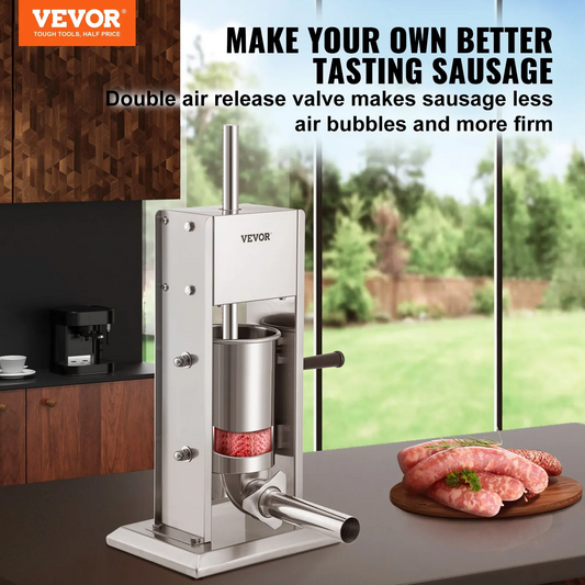VEVOR Sausage Stuffer 5LBS/3L Capacity Homemade Sausage Maker Stainless Steel,-$95