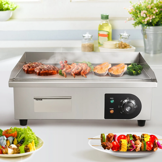 VEVOR 1600W 21" Commercial Electric Countertop Griddle Flat Top Grill Hot Plate,-$120