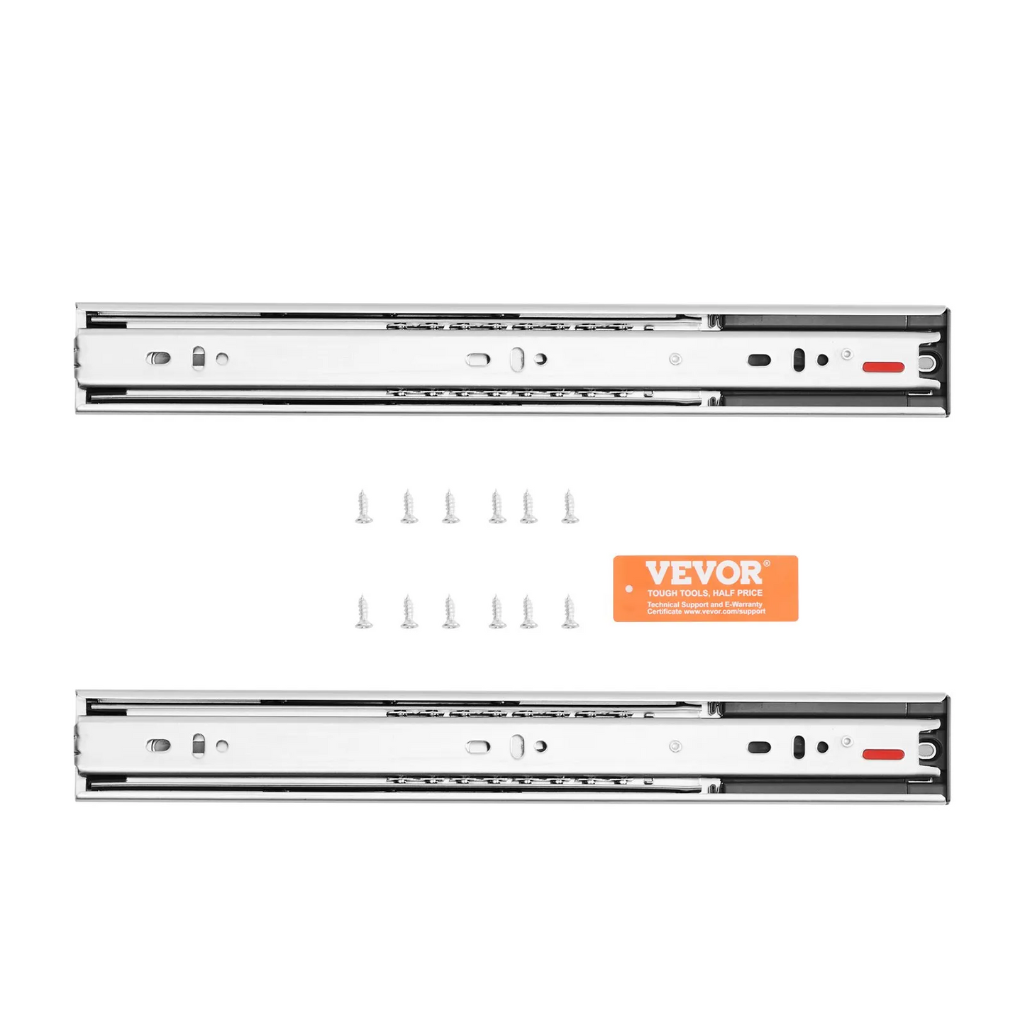 VEVOR 10 Pairs of 16 Inch Drawer Slides Side Mount Rails, Heavy Duty Full Extension Steel Track,-$50