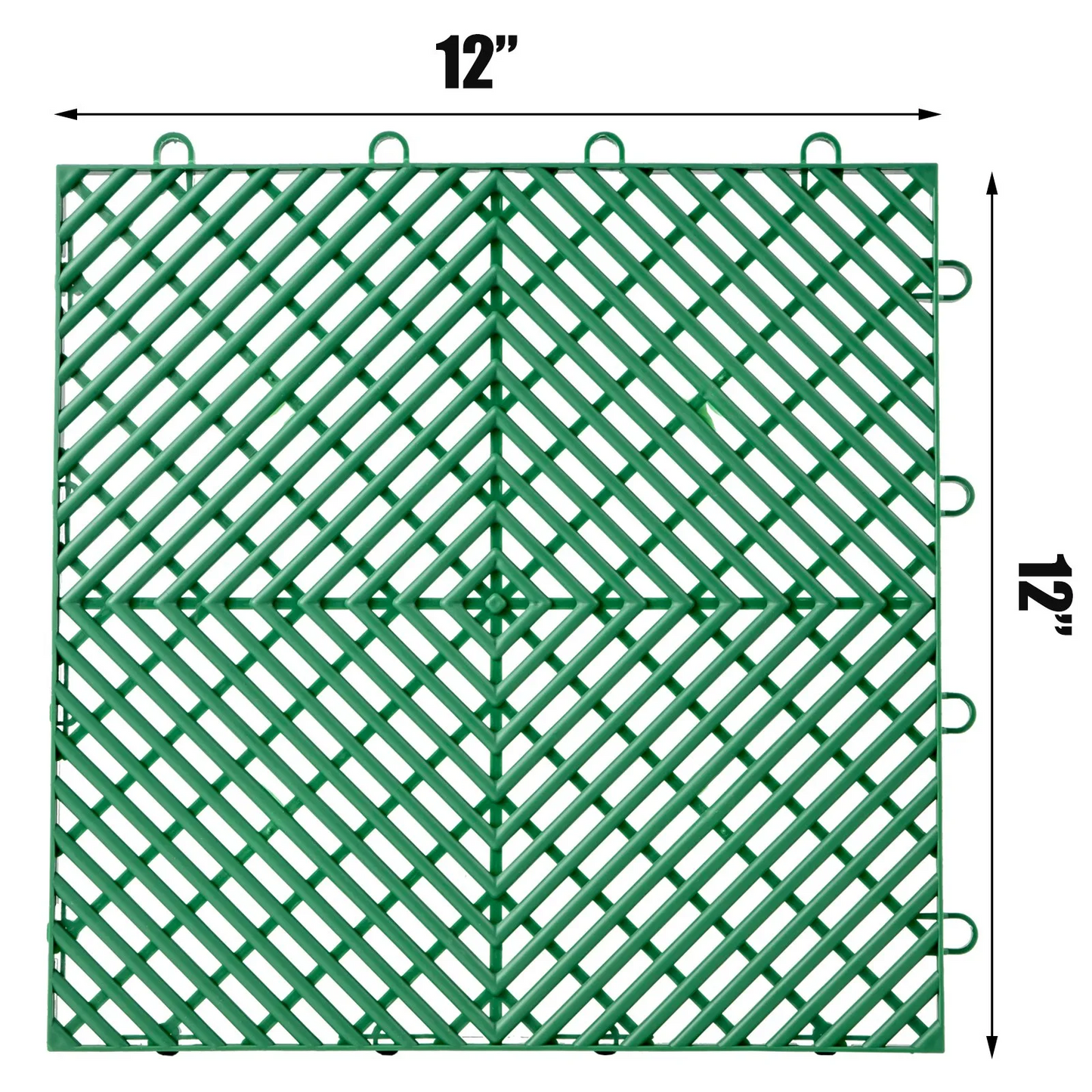 VEVOR Rubber Tiles Interlocking 50 PCS, Drainage Tiles 30.5 x 30.5 x 1.2 cm, Deck Tiles Outdoor Floor Tiles,-$55