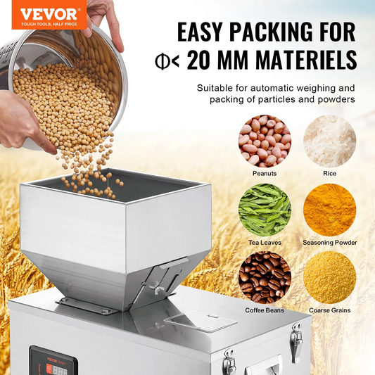VEVOR Powder Filling Machine, 0.022-1.1lbs/10-500g, Automatic Intelligent Particle Weighing,-$270