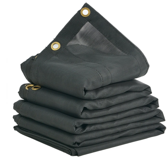 VEVOR Dump Truck Mesh Tarp, 7 x 18 ft, PVC Coated Black Heavy Duty Cover with 5.5" 18oz,-$50