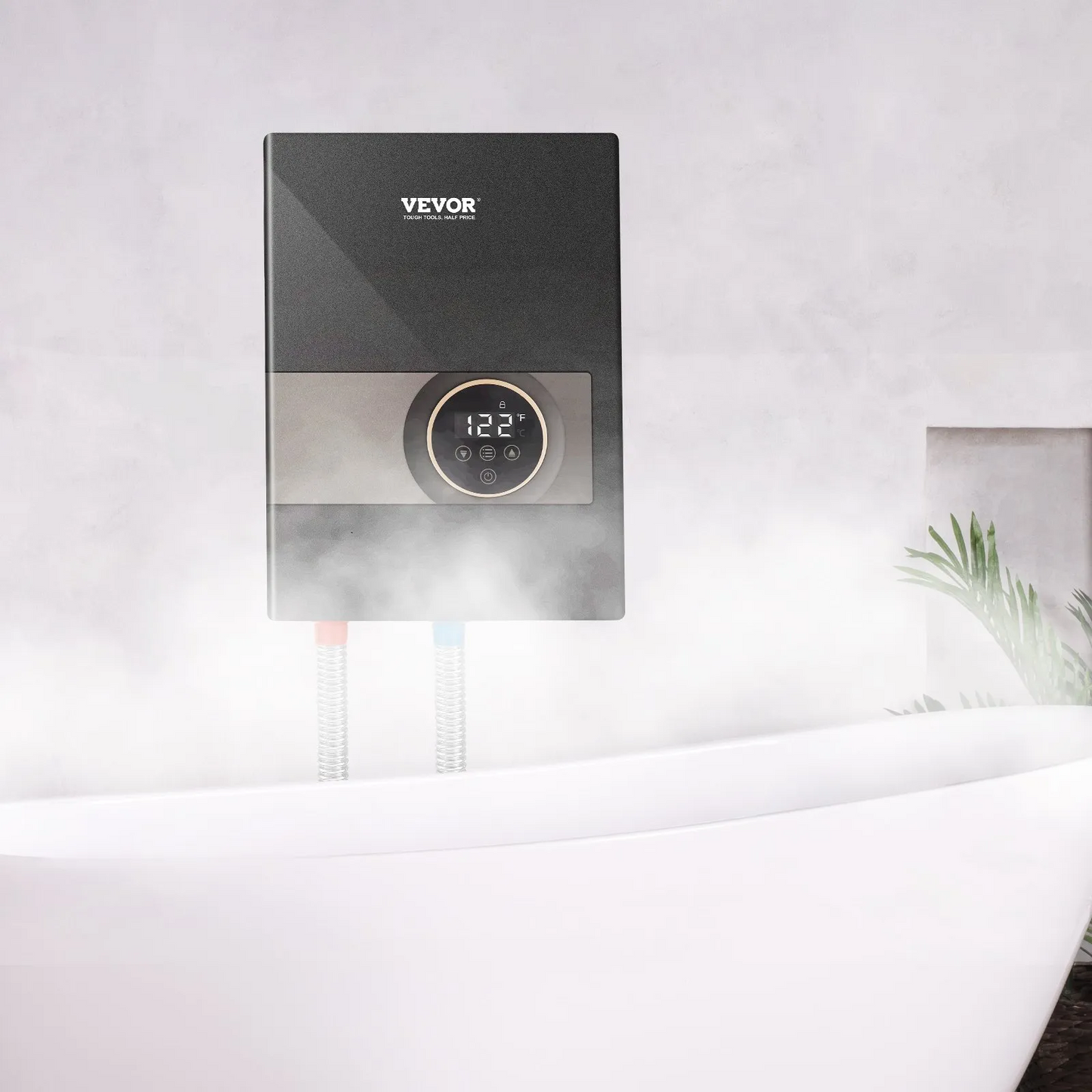 VEVOR Instant Water Heater, 8kw On Demand Electric Tankless Water Boiler, 24-Hour Water Supply,-$120