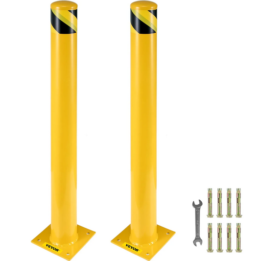 VEVOR Safety Bollard, 48 Inch Height Bollard Post, 5.5 Inch Diameter Steel Pipe Safety Bollard Post,-$80