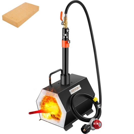 VEVOR Propane Forge Portable, Single Burner Tool and Knife Making, Large Capacity Blacksmith,-$70