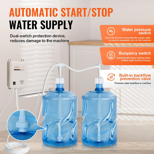 VEVOR Bottled Water Dispensing System 20 ft Water Dispensing Pump System with US Plug 115V AC,-$50