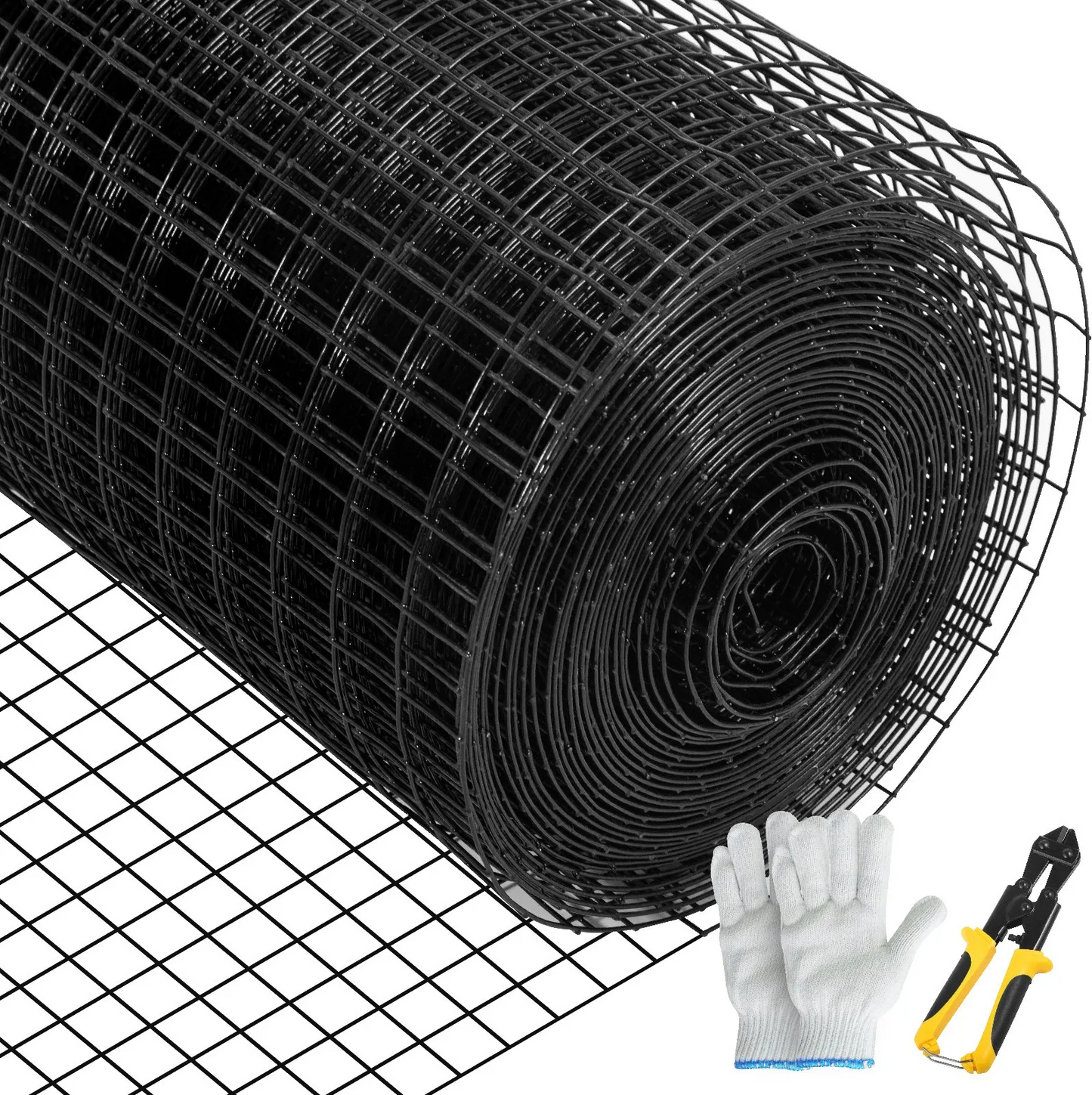 VEVOR Hardware Cloth, 48" x 50' & 1"x1" Mesh Size, Galvanized Steel Vinyl Coated 16 gauge Welded Wire,-$70