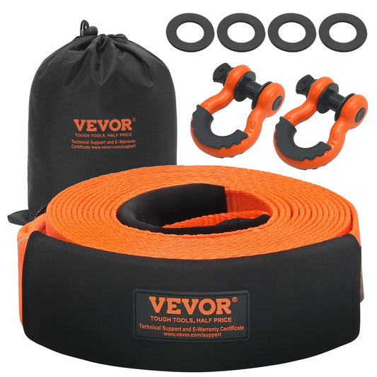 VEVOR Heavy Duty Tow Strap Recovery Kit 3" x 30 ft (MBS-36,000 lbs) Tree Saver Winch Strap,-$35