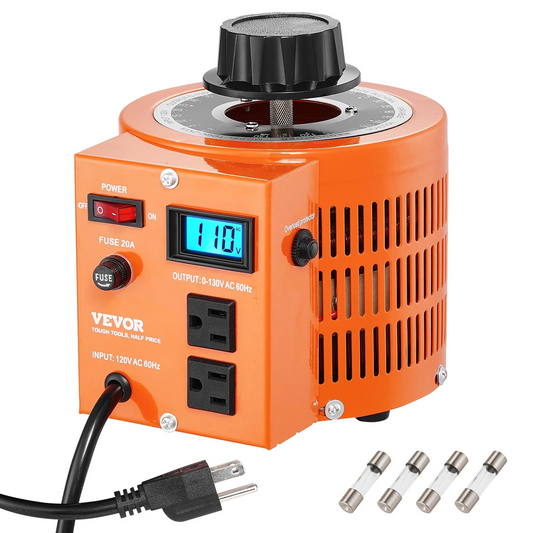 VEVOR 2000VA Auto Variable Voltage Transformer, 15.3 Amp, 110V Input 0-130V Output AC Voltage Regulator,-$75