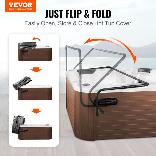 VEVOR Hot Tub Cover Lift, Spa Cover Lift, Height 31.5" - 41.3" Width 69" - 100.5" Adjustable,-$65