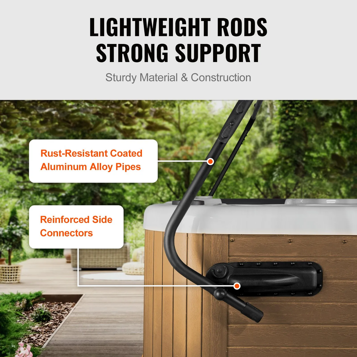 VEVOR Hot Tub Cover Lift, Spa Cover Lift, Height 31.5" - 41.3" Width 69" - 100.5" Adjustable,-$65