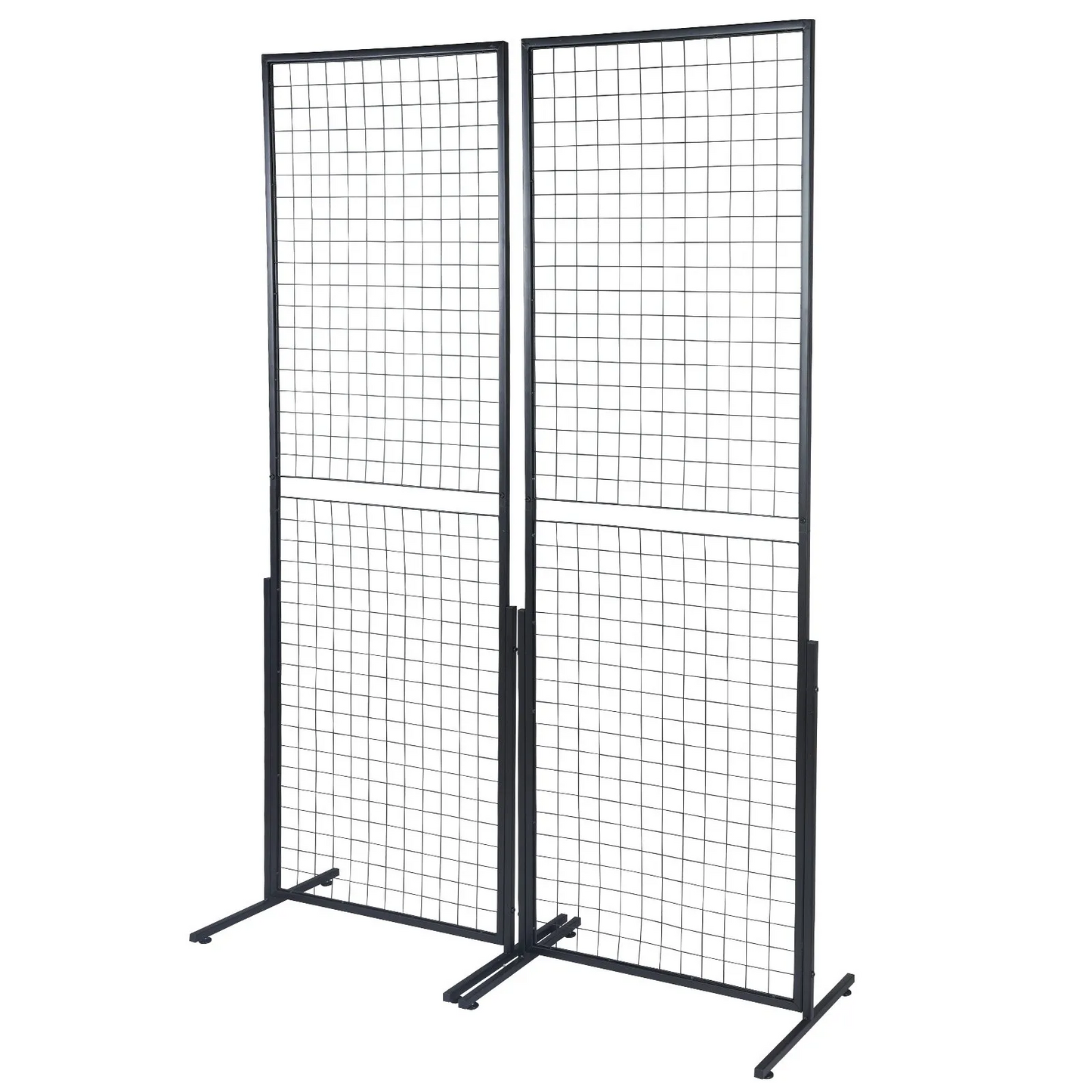 VEVOR 2' x 5.6' Grid Wall Panels Tower, 2 Packs Wire Gridwall Display Racks with T-Base Floorstanding,-$50