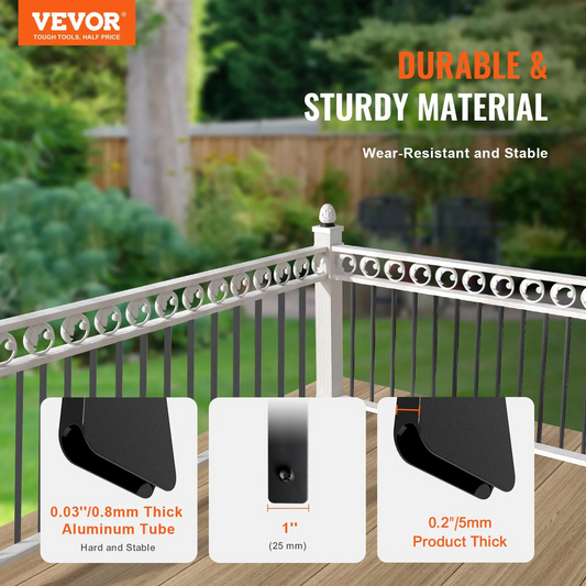 VEVOR Staircase Metal Balusters, 32.28"x1"x0.2" Flat Aluminum Alloy Decorative Banister Spindles, 51 Pack-$85