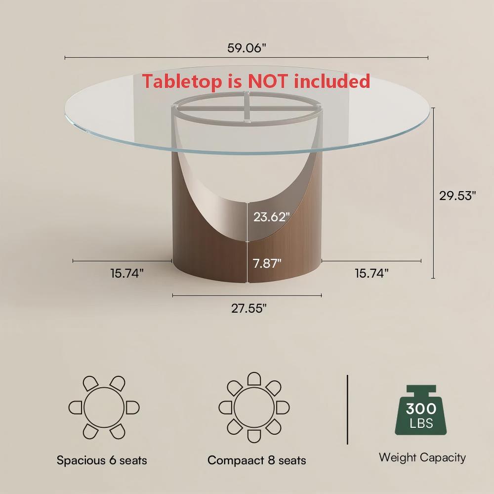 BNIB-POVISON Stainless Steel dining table Base for Hobart- Round  Dining  Table (BASE ONLY)