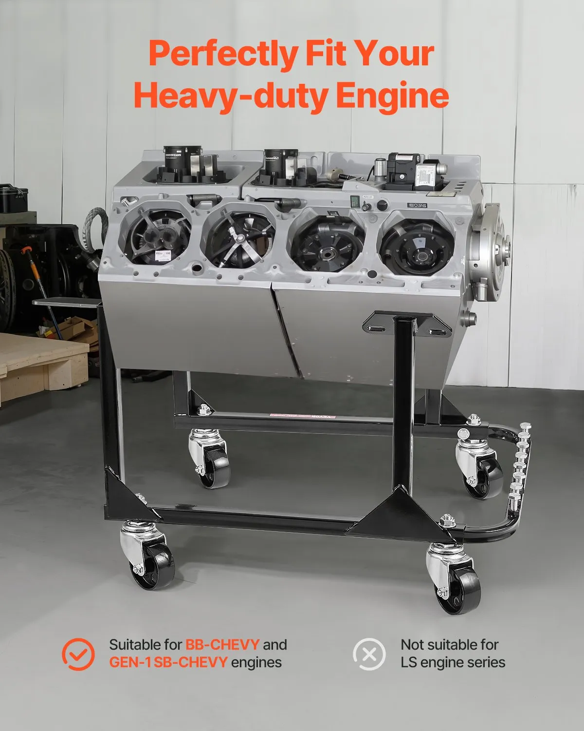 VEVOR Engine Stand, 750 LBS Load Capacity Engine Motor Stand, Heavy-Duty Steel Motor Holder,-$45