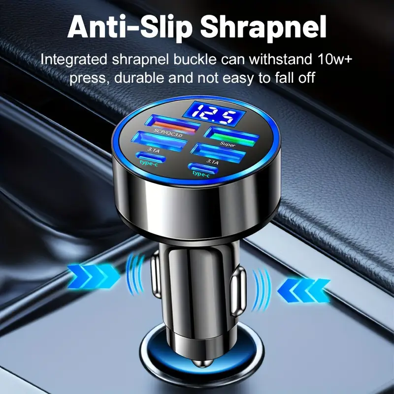 BNIB-Fast Car Charger, 6-in-1 Fast Car Charger | QC3.1 & USB Type-C, Dual Power Adapter,-$15 each