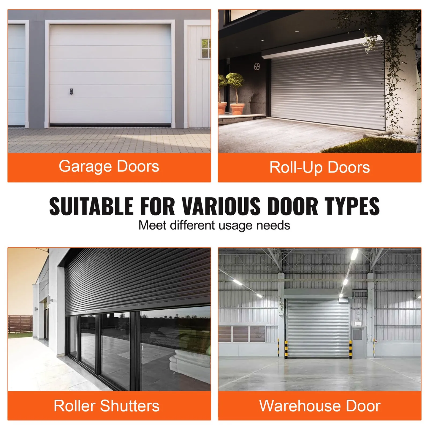 VEVOR Garage Door Seals Bottom Rubber, U Shape +O Ring Combination Garage Door Bottom Weather Seal,-$18