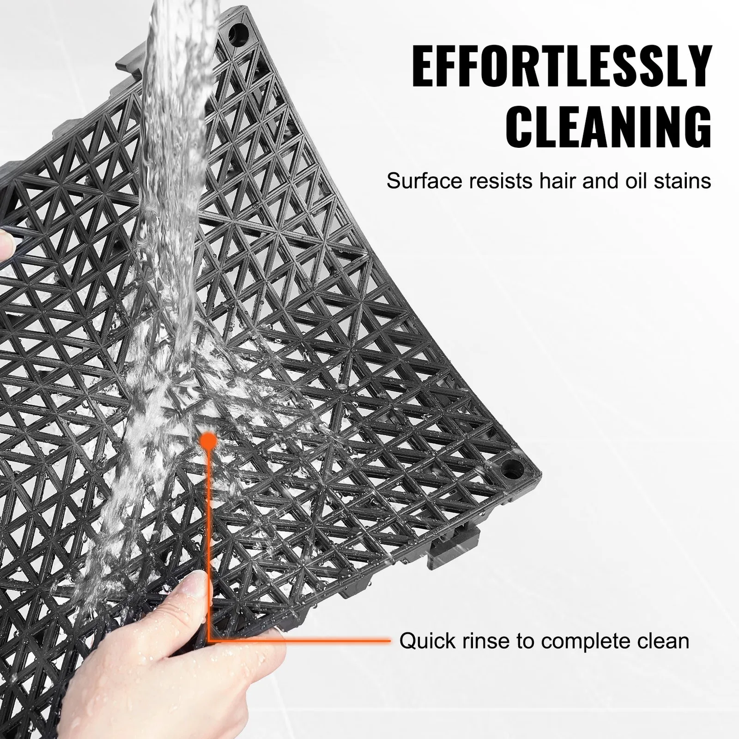 VEVOR Modular Interlocking Cushion, 50 Pack 12" x 12" Splicing Drainage Mats, Soft PVC Interlocking,-$75