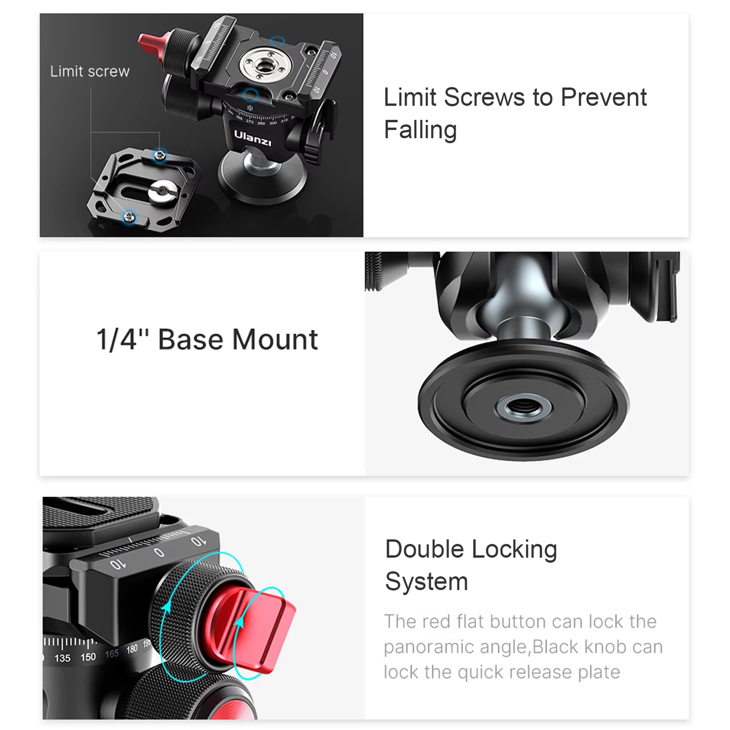 Brand New Ulanzi U-120 Tripod with 360° Rotatable Head for Cameras & Vlogging-$45