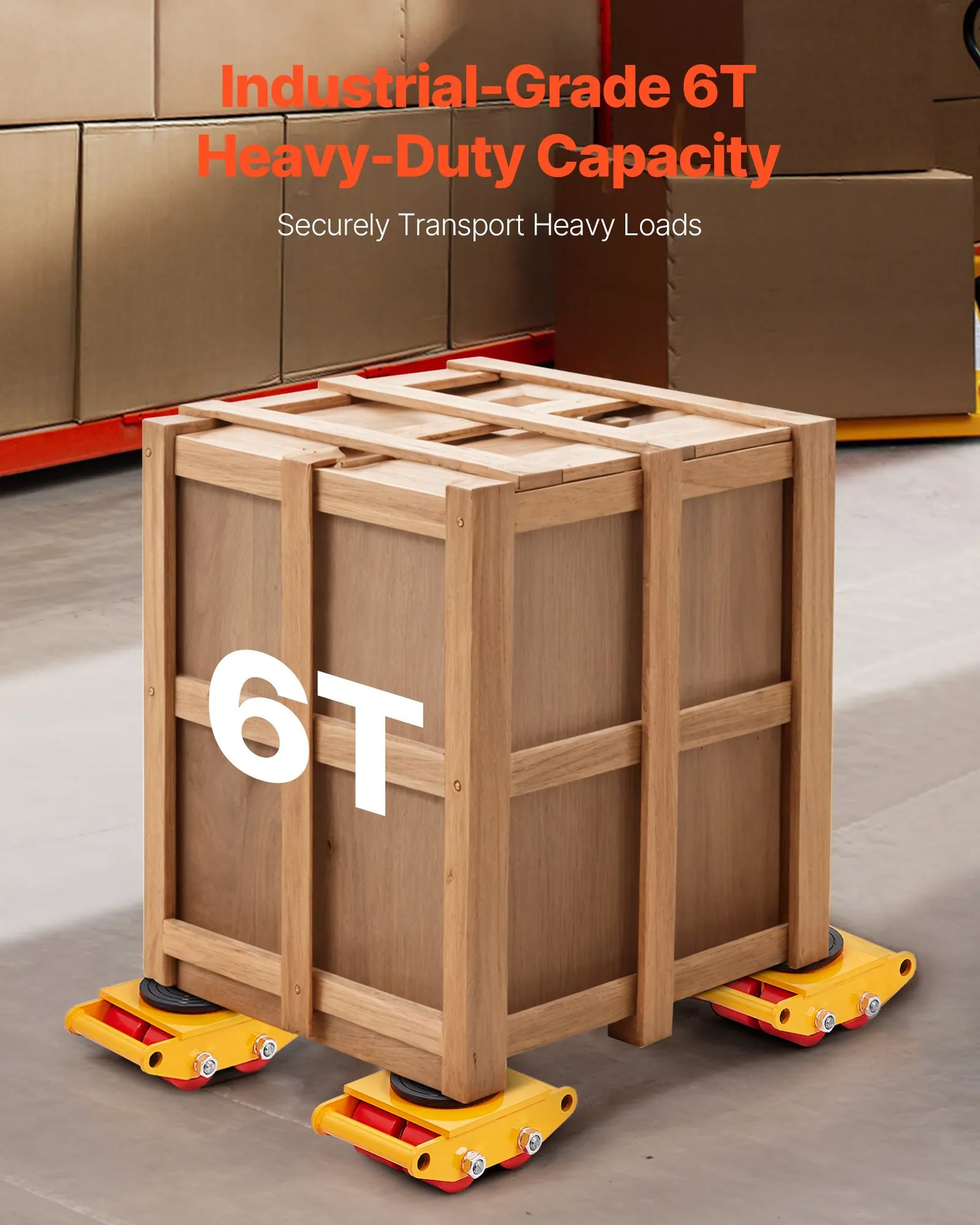 VEVOR Machinery Skate Dolly, 13,200 LBS/6T Industrial Machinery Mover, Heavy Duty Carbon,-$40