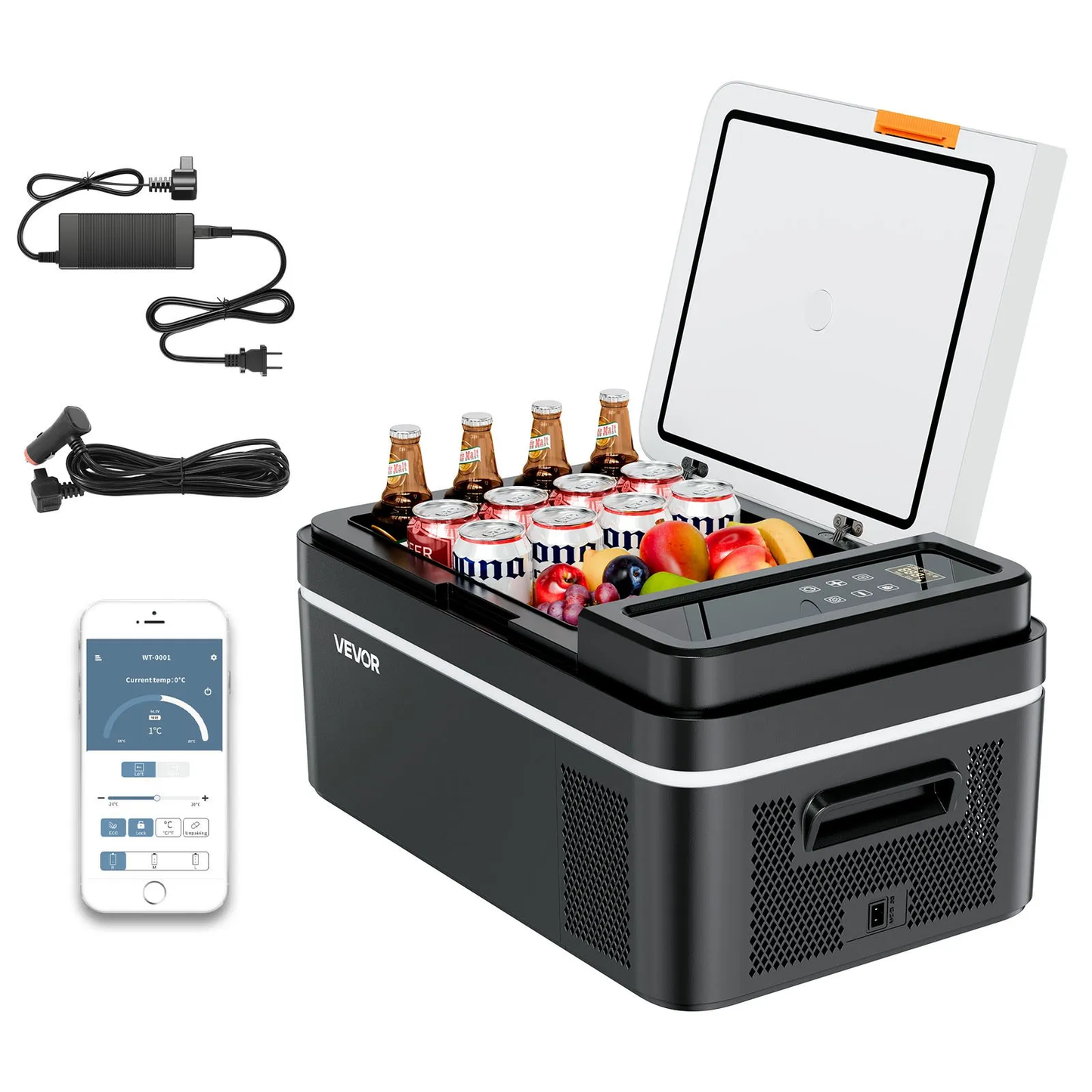 VEVOR Car Refrigerator, DC 12/24V AC100-240V Compressor Electric Cooler, -4°F to 68°F,-$130