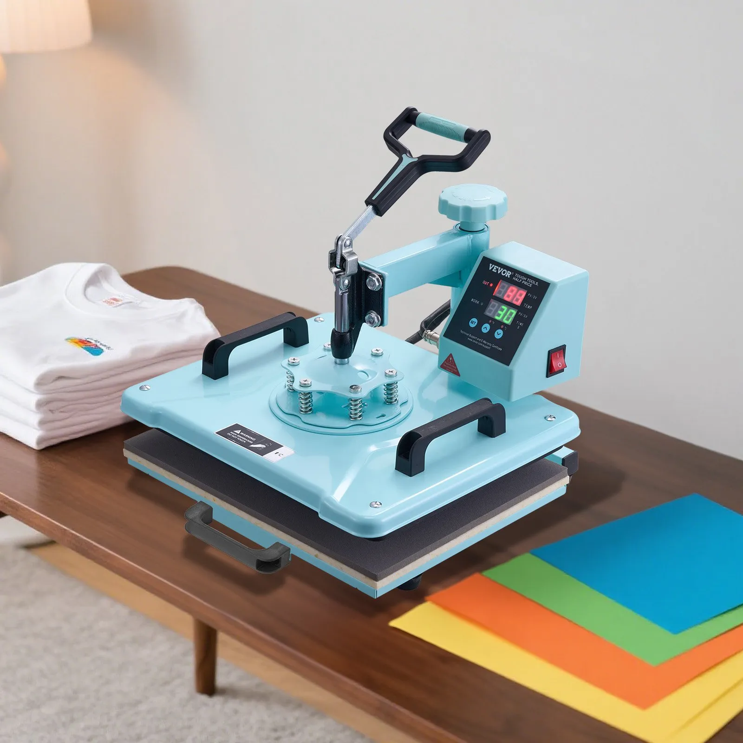 Open Box VEVOR Heat Press Machine, 12 x 15 inch, 2 in 1 Heat Transfer Machine with Hat Press,-$120