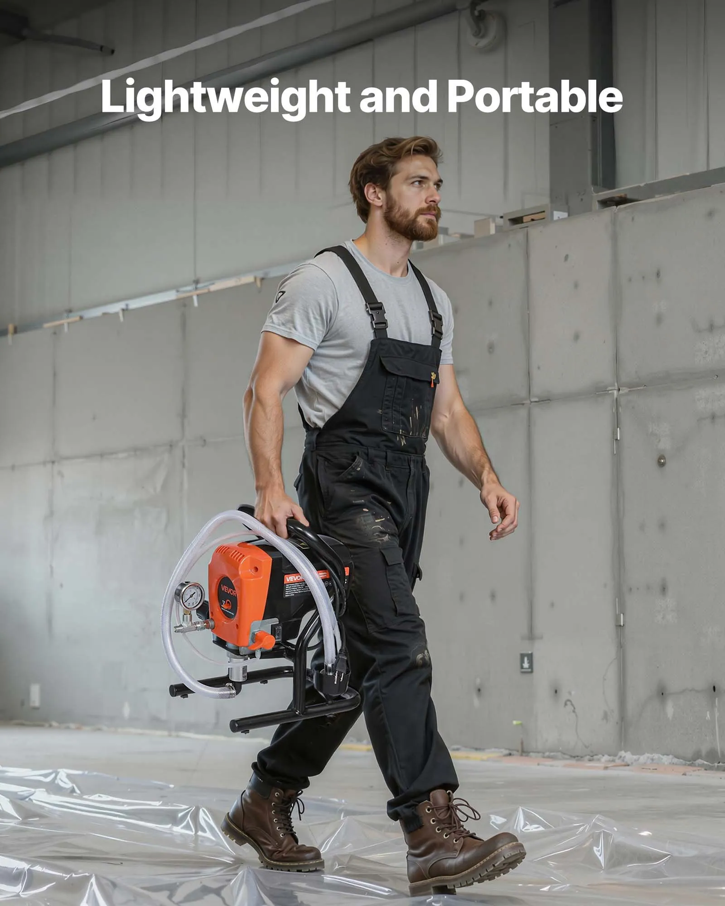 VEVOR Stand Airless Paint Sprayer, 900W, 3300PSI High Pressure Airless Sprayer, Cleaning Brush,-$200