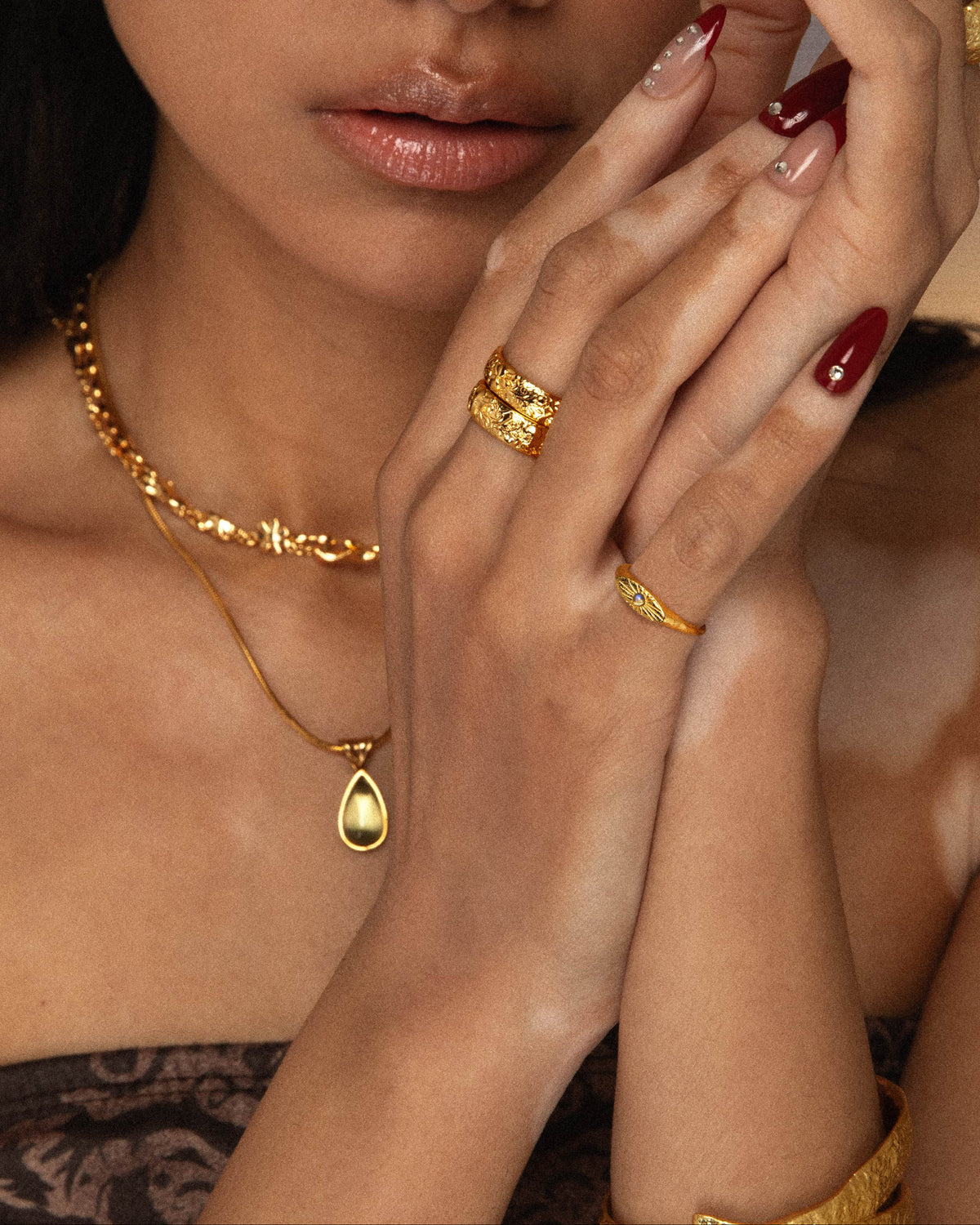 Brand New En Route Orchid Ring "Serenata" – Size 9 | Premium Plated Floral Jewelry ,-$15