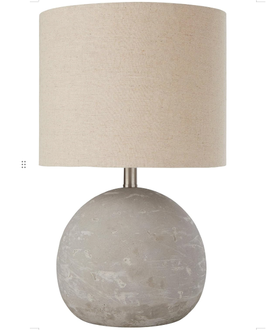BNIB-Stone & Beam Concrete Table Lamp, Industrial Style Desk Lamp,Round concrete table lamp