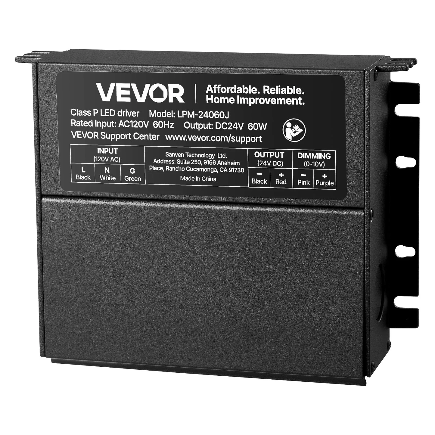 VEVOR 60W Dimmable LED Driver, 24V, Triac/ELV/MLV AC to DC Power Supply Transformer,-$35